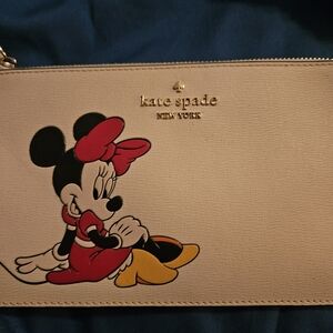 Disney X Kate Spade New York Minnie Medium L-Zip Wristlet